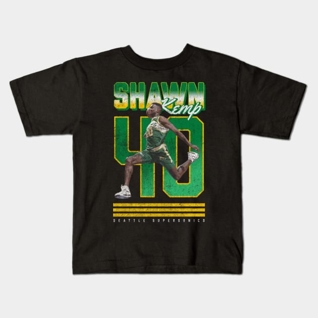 Shawn Kemp 02 Kids T-Shirt by KC Designs